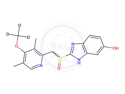 Chemical structure of 5-O-Desmethyl Omeprazole-d3
