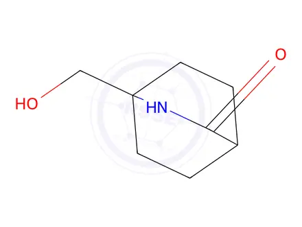 Chemical structure of 1-(Hydroxymethyl)-2-azabicyclo[2.2.2]octan-3-one