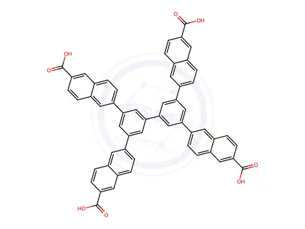 Chemical structure of 6,6',6',6''-([1,1'-biphenyl]-3,3',5,5'-tetrayl)tetrakis(2-naphthoic acid)