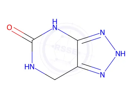 Chemical structure of 5H-1,2,3-Triazolo[4,5-d]pyrimidin-5-one, 1,4,6,7-tetrahydro-(9CI)