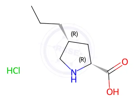 Chemical structure of (4R)-4-Propyl-D-proline Hydrochloride