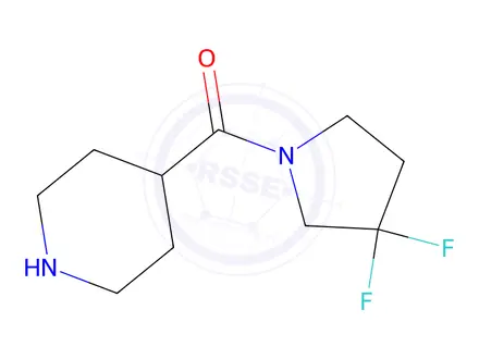 Chemical structure of (3,3-Difluoropyrrolidin-1-yl)(piperidin-4-yl)methanone