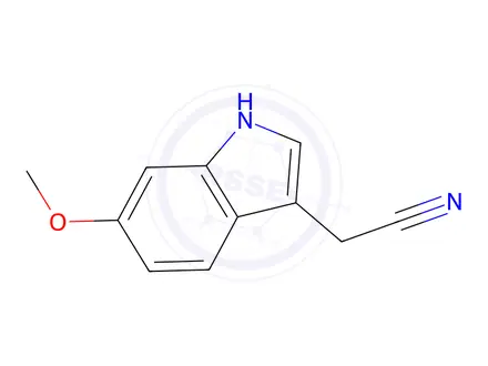 Chemical structure of 2-(6-Methoxy-1H-indol-3-yl)acetonitrile