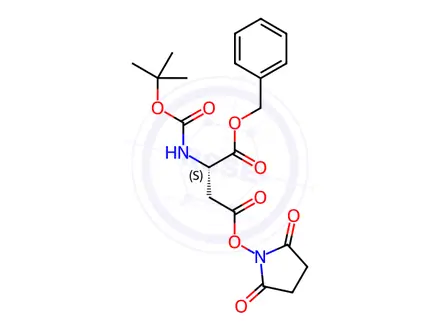 Chemical structure of BOC-ASP(OSU)-OBZL