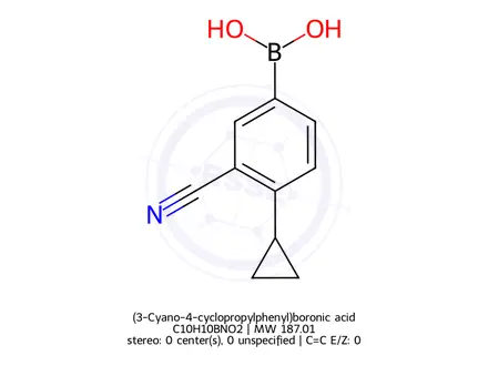 Chemical structure of (3-Cyano-4-cyclopropylphenyl)boronic acid