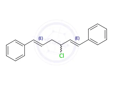 Chemical structure of Benzene, 1,1'-(3-chloro-1,5-hexadiene-1,6-diyl)bis-(9CI)