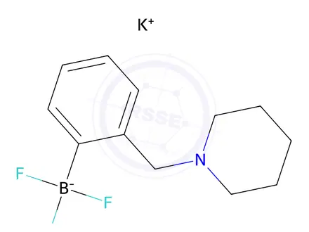 Chemical structure of Potassium trifluoro(2-(piperidin-1-ylmethyl)phenyl)borate hydrochloride