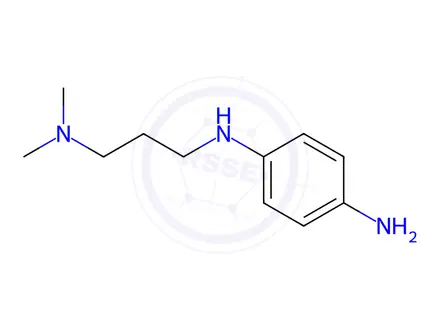 Chemical structure of 1-N-[3-(dimethylamino)propyl]benzene-1,4-diamine