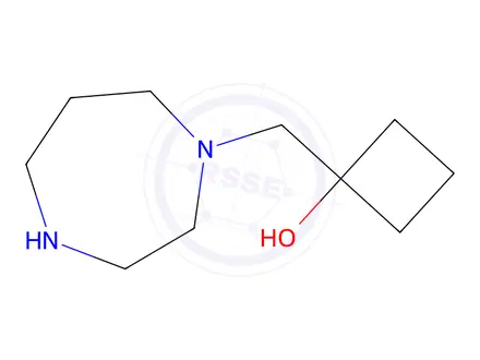 Chemical structure of 1-[(1,4-Diazepan-1-yl)methyl]cyclobutan-1-ol