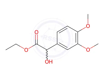 Chemical structure of ethyl 3,4-dimethoxymandelate