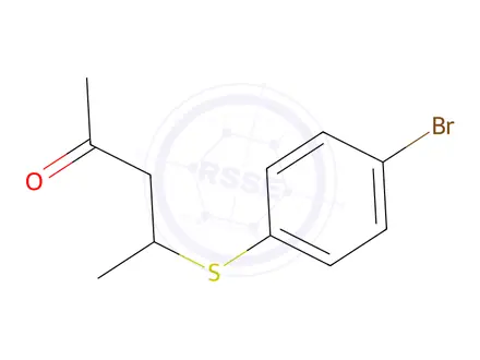 Chemical structure of 4-((4-Bromophenyl)thio)pentan-2-one