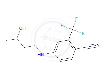 Chemical structure of 4-((3-Hydroxybutyl)amino)-2-(trifluoromethyl)benzonitrile