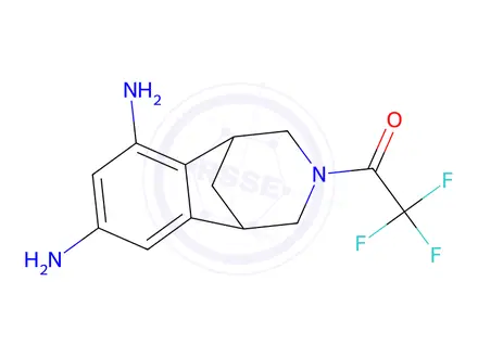 Chemical structure of 1-(6,8-diamino-4,5-dihydro-1H-1,5-methanobenzo[d]azepin-3(2H)-yl)-2,2,2-trifluoroethanone