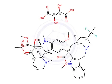 Chemical structure of Vinflunine Tartrate