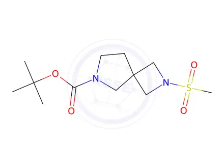 Chemical structure of tert-Butyl 2-(methylsulfonyl)-2,6-diazaspiro[3.4]octane-6-carboxylate
