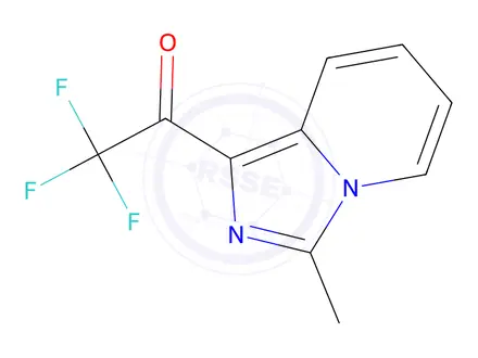 Chemical structure of 2,2,2-trifluoro-1-{3-methylimidazo[1,5-a]pyridin-1-yl}ethan-1-one
