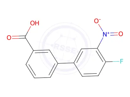 Chemical structure of 4'-Fluoro-3'-nitrobiphenyl-3-carboxylic acid