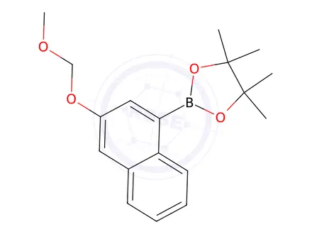 Chemical structure of 2-[3-(methoxymethoxy)-1-naphthyl]-4,4,5,5-tetramethyl-1,3,2-dioxaborolane