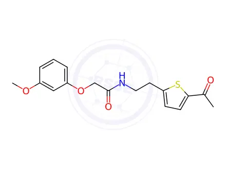 Chemical structure of N-(2-(5-Acetylthiophen-2-yl)ethyl)-2-(3-methoxyphenoxy)acetamide