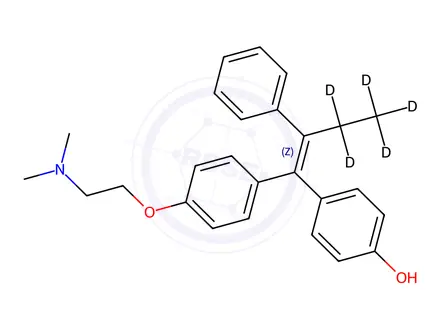 Chemical structure of (Z)-4-Hydroxy Tamoxifen-d5