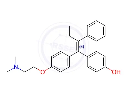 Chemical structure of E)-4-Hydroxytamoxifen