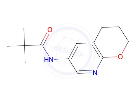Chemical structure of N-(3,4-Dihydro-2H-pyrano[2,3-b]pyridin-6-yl)pivalamide