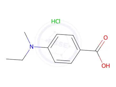Chemical structure of 4-[ethyl(methyl)amino]benzoic acid hydrochloride