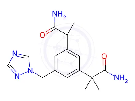 Chemical structure of Anastrozole Diamide Impurity
