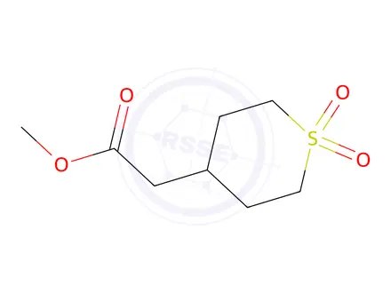 Chemical structure of Methyl (1,1-Dioxidotetrahydro-2H-thiopyran-4-yl)acetate