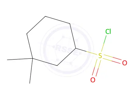 Chemical structure of 3,3-Dimethylcyclohexane-1-sulfonyl chloride