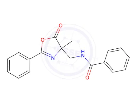 Chemical structure of Benzamide, N-[(4,5-dihydro-4-methyl-5-oxo-2-phenyl-4-oxazolyl)methyl]-