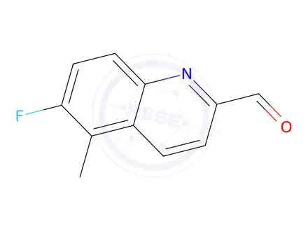 Chemical structure of 6-Fluoro-5-methylquinoline-2-carbaldehyde