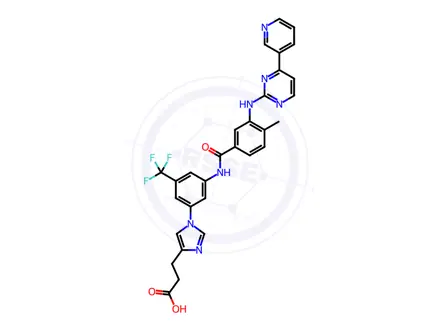 Chemical structure of Nilotinib Carboxylic Acid