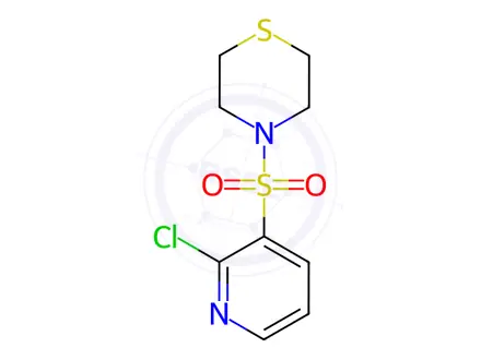 Chemical structure of 4-[(2-chloropyridin-3-yl)sulfonyl]thiomorpholine