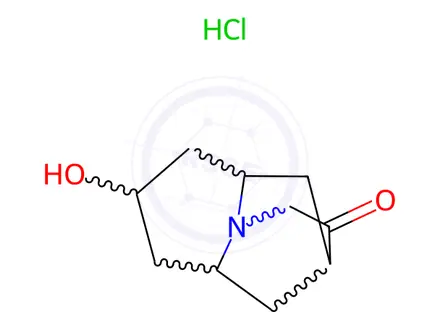 Chemical structure of Hexahydro-8-hydroxy-2,6-methano-2H-quinolizin-3(4H)-one Hydrochloride