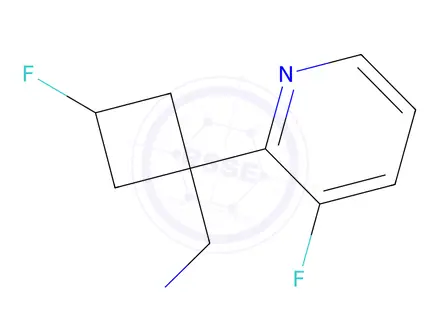 Chemical structure of (trans-3-Fluoro-1-(3-fluoropyridin-2-yl)cyclobutyl)methanamine