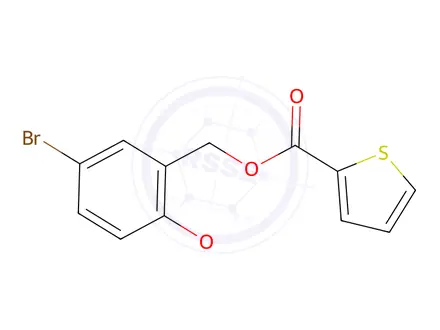 Chemical structure of 5-Bromo-2-methoxybenzyl thiophene-2-carboxylate
