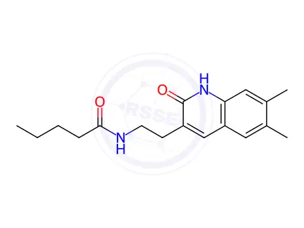 Chemical structure of N-(2-(6,7-Dimethyl-2-oxo-1,2-dihydroquinolin-3-yl)ethyl)pentanamide
