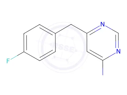Chemical structure of 6-[(4-fluorophenyl)methyl]pyrimidin-4-amine
