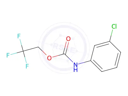 Chemical structure of 2,2,2-Trifluoroethyl N-(3-chlorophenyl)carbamate