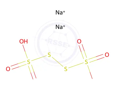 Chemical structure of disodium tetrathionate