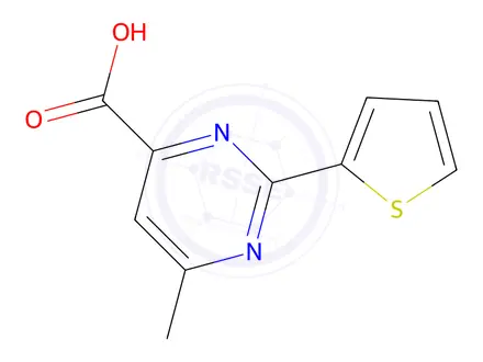 Chemical structure of 6-Methyl-2-(thiophen-2-yl)pyrimidine-4-carboxylic Acid