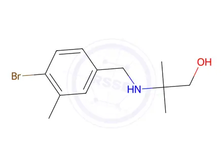 Chemical structure of 2-((4-Bromo-3-methylbenzyl)amino)-2-methylpropan-1-ol