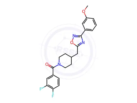 Chemical structure of 1-(3,4-difluorobenzoyl)-4-{[3-(3-methoxyphenyl)-1,2,4-oxadiazol-5-yl]methyl}piperidine