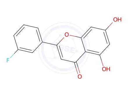 Chemical structure of 2-(3-Fluorophenyl)-5,7-dihydroxy-4H-chromen-4-one