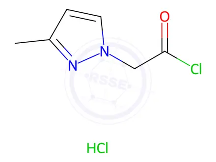 Chemical structure of (3-methyl-1H-pyrazol-1-yl)acetyl chloride