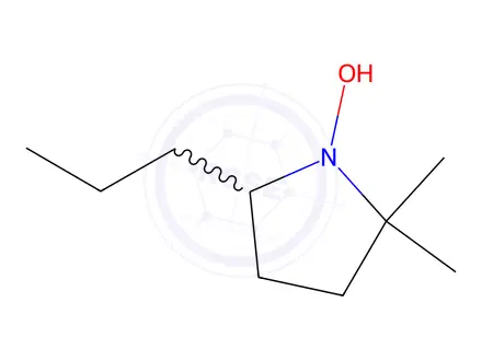 Chemical structure of Pyrrolidine, 1-hydroxy-2,2-dimethyl-5-propyl-(9CI)