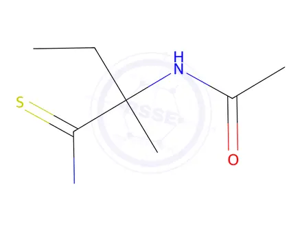 Chemical structure of n-(1-Carbamothioyl-1-methylpropyl)acetamide