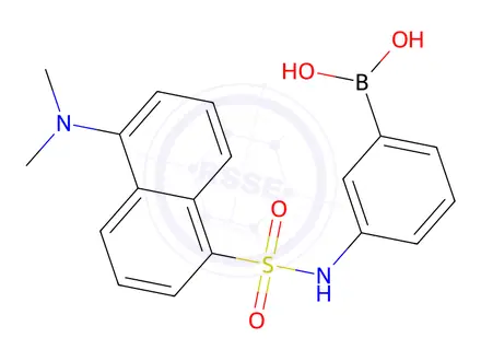 Chemical structure of 3-Dansylaminophenylboronic acid