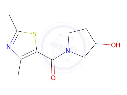 Chemical structure of 1-(2,4-dimethyl-1,3-thiazole-5-carbonyl)pyrrolidin-3-ol